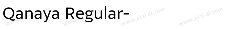 Qanaya Regular字体转换